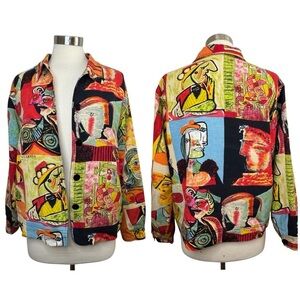 KAKTUS Vintage Abstract Picasso Print Jacket size L